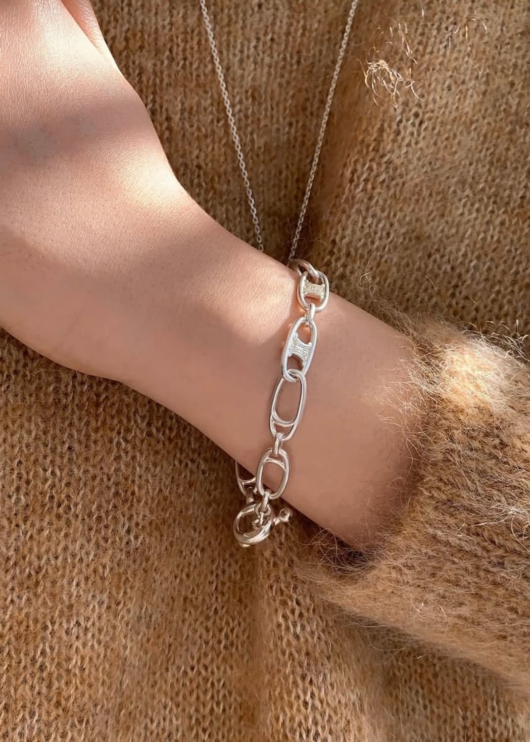 셀린느 정품 925 토글 체인 팔찌 상품이미지5