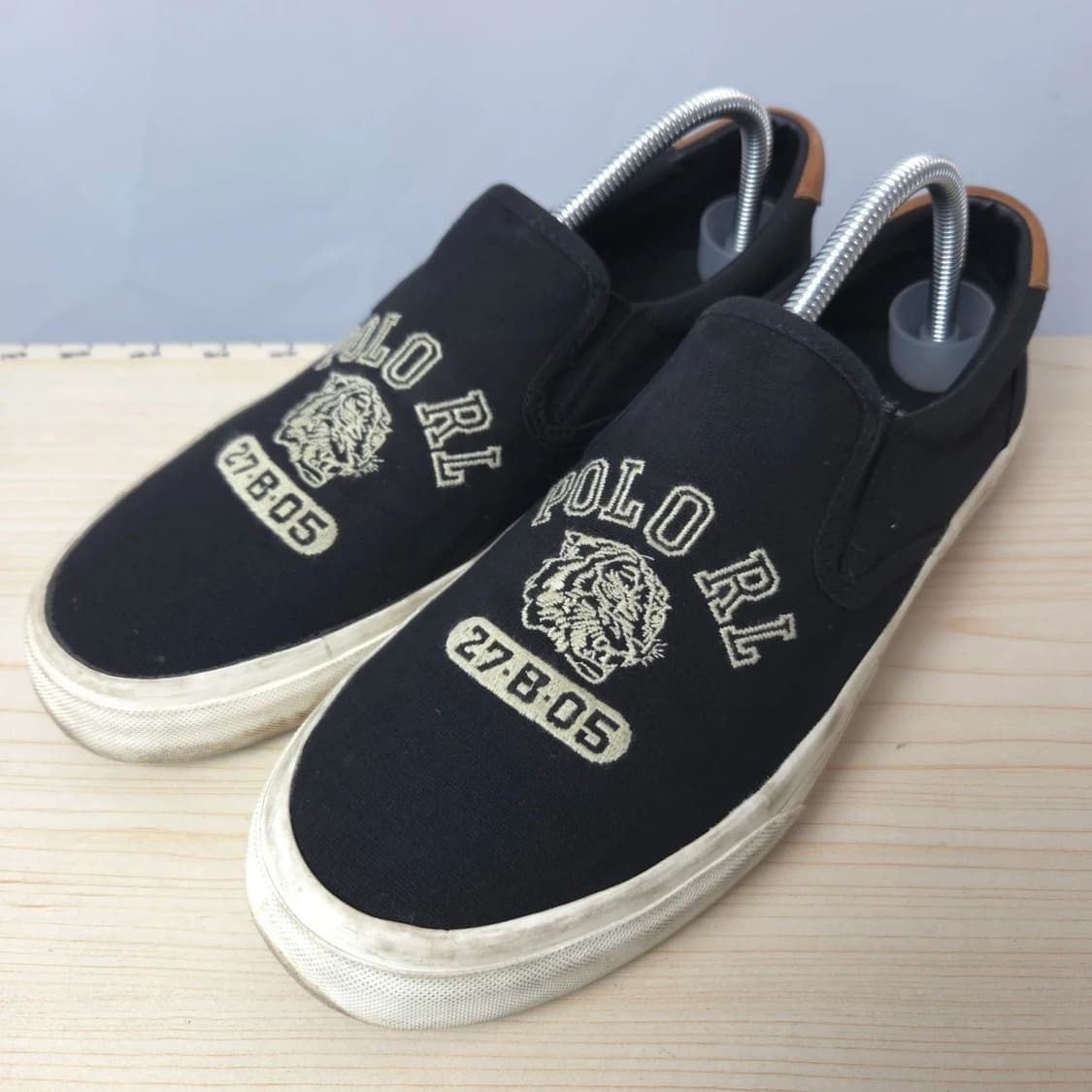 (9D)270 폴로 랄프로렌 빈티지 타이거 패치워크 슬립온 스니커즈 상품이미지1