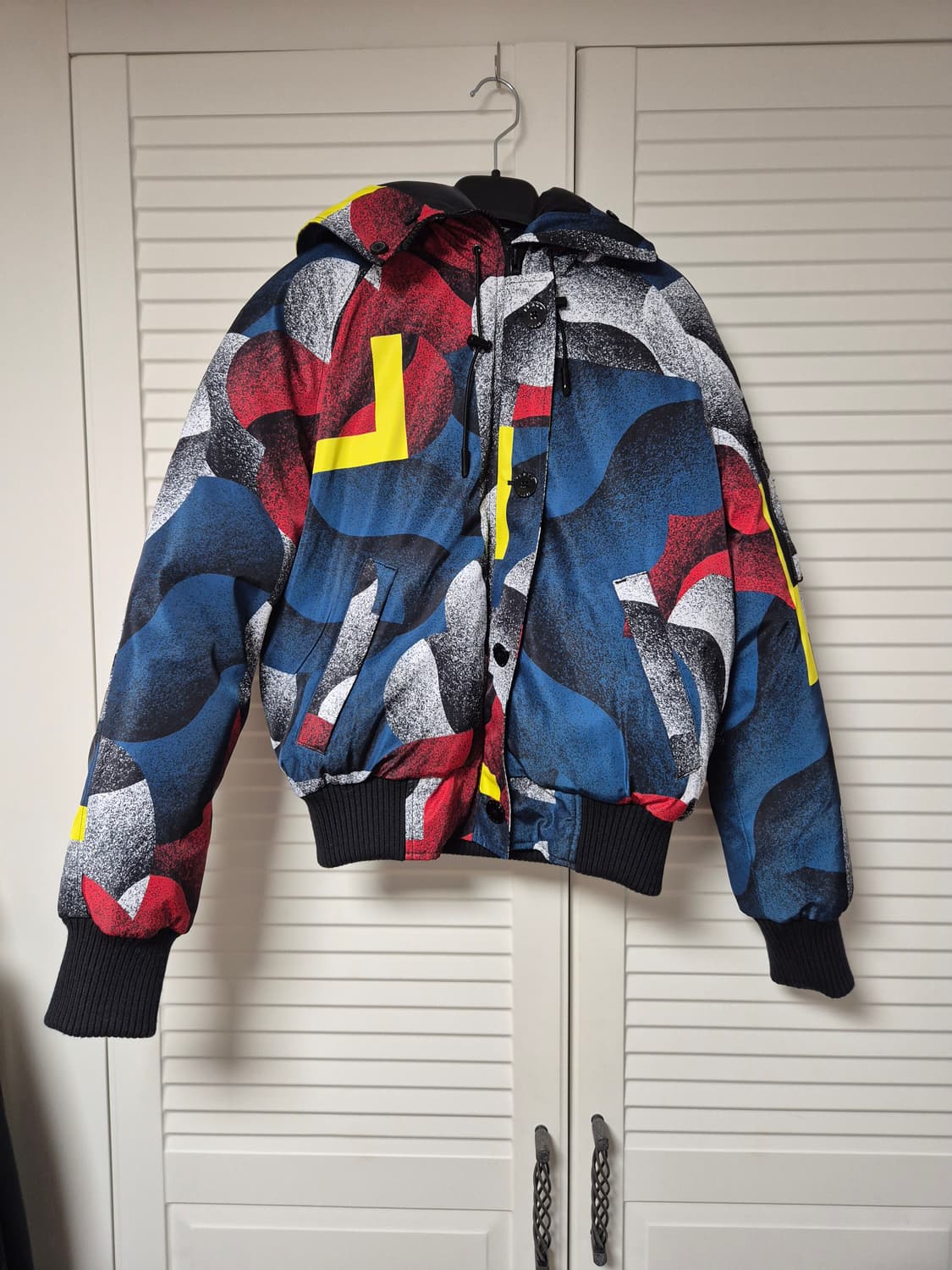 (S/여자55/남자95)겐조 후드 크롭 퍼 봄버 패딩 자켓 상품이미지2