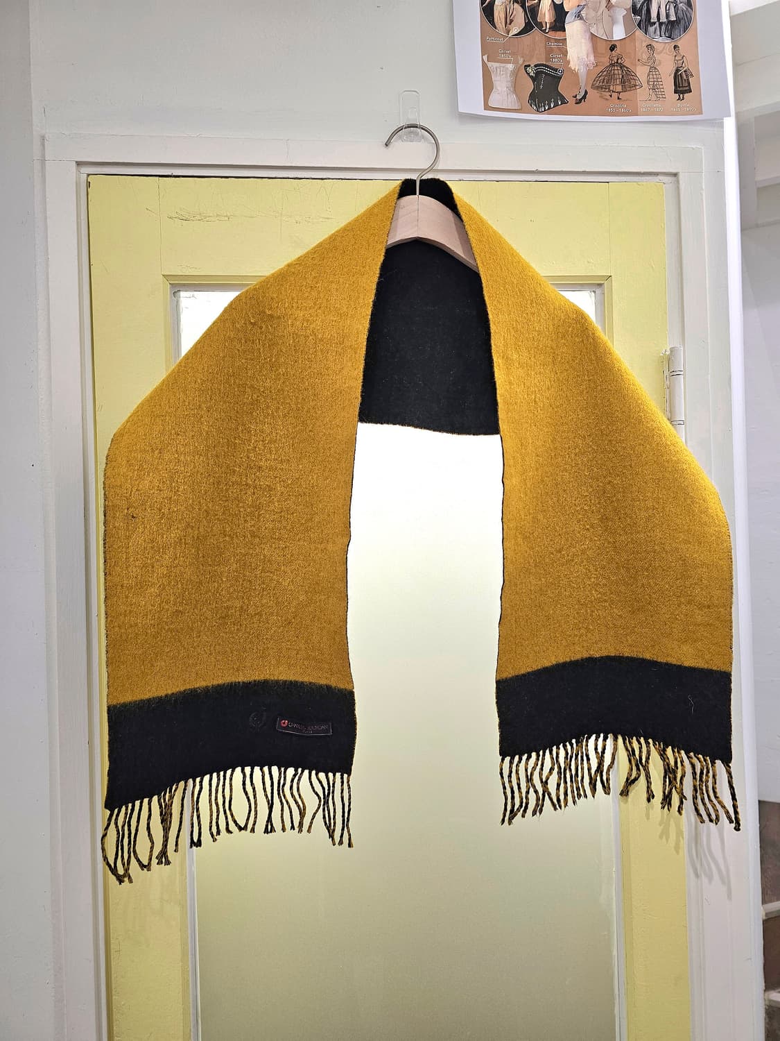 Charles Jourdan 머스타드 투톤 울 머플러 상품이미지2
