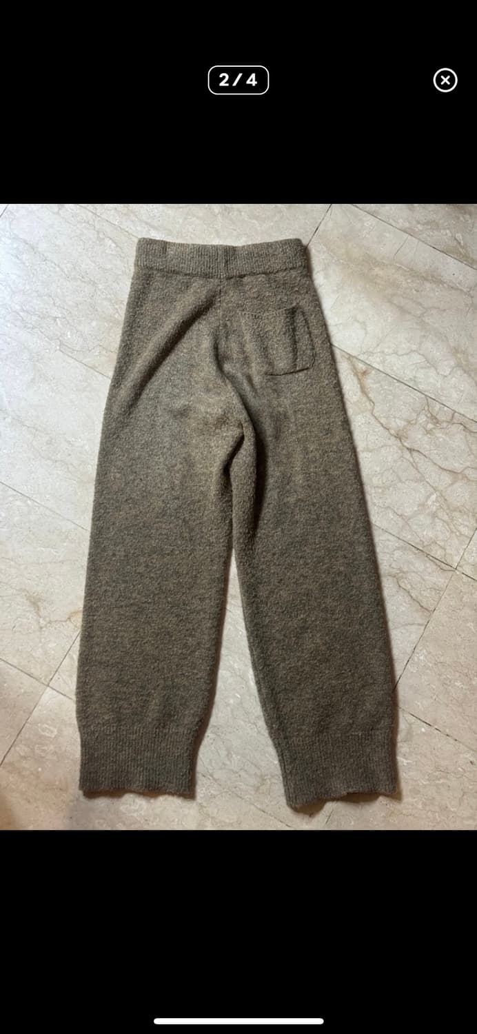 (M)아모멘토 니트 팬츠 카키 브라운 상품이미지2