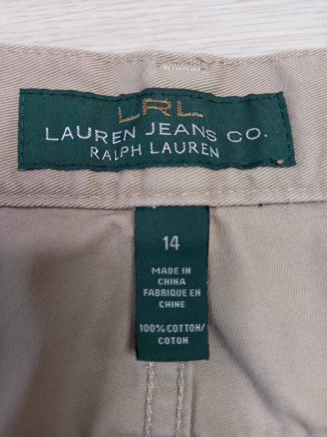 36 RALPH LAUREN 면 7부 반바지 연베이지 36-452 상품이미지9