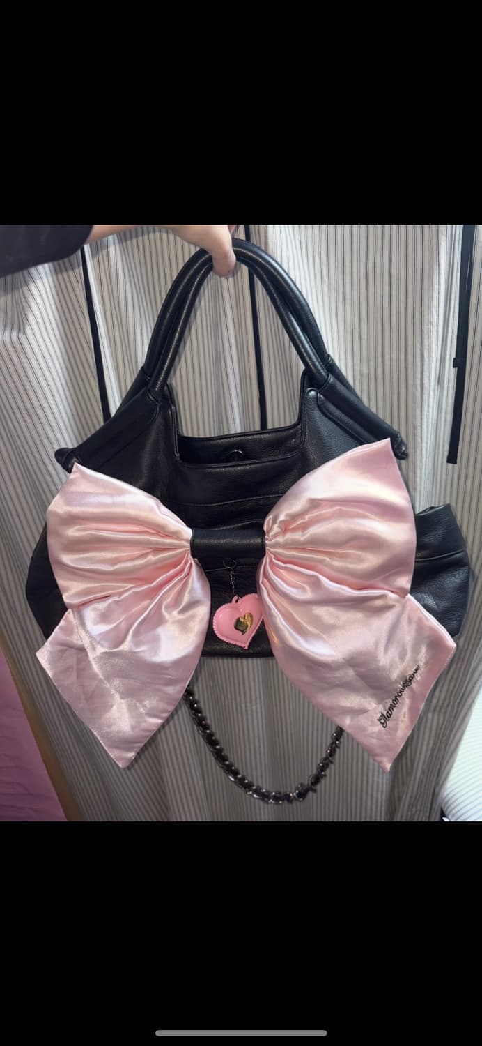 갸루 일본 빈티지 리본 숄더백 빅백 베이비메탈클럽 세실맥비 마즈  상품이미지1