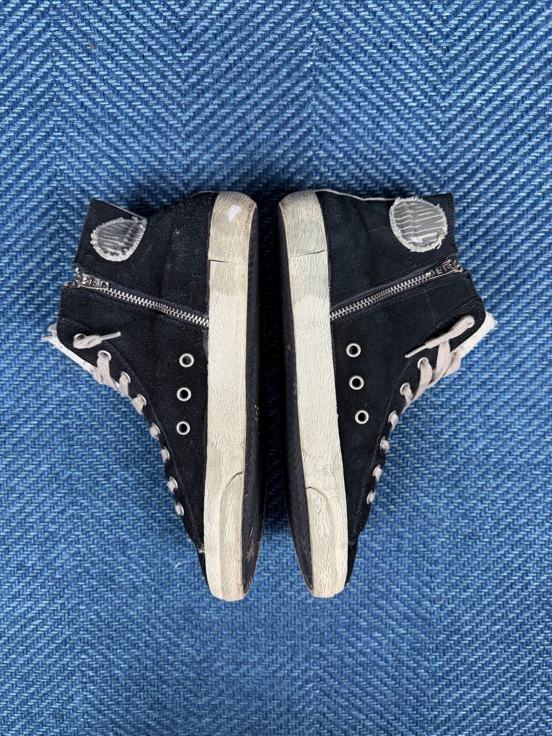 [정품] 골든구스 프란시 블랙 스웨이드 하이탑 (Size 39) 상품이미지4