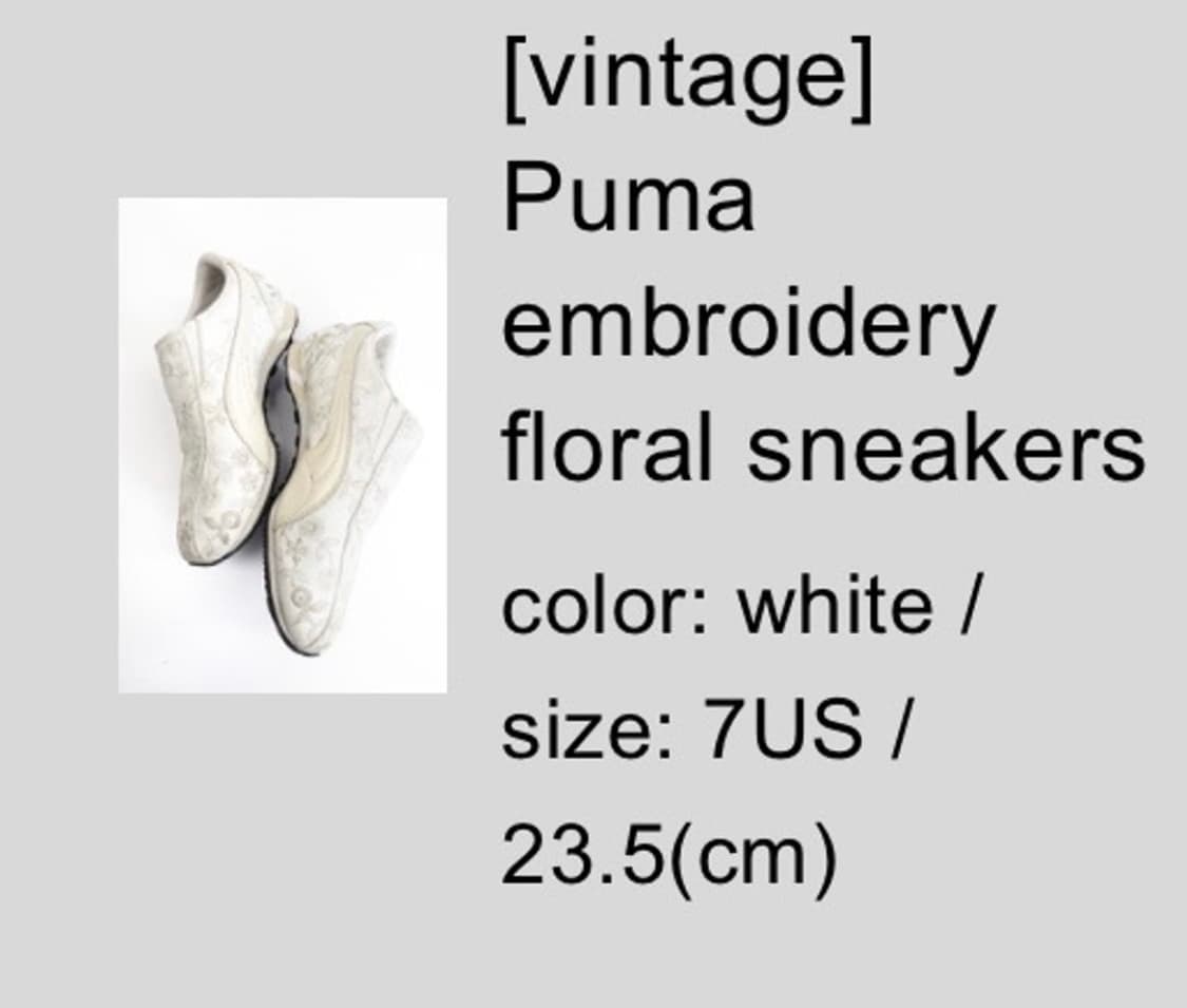 Puma embroidery floral sneakers 상품이미지5
