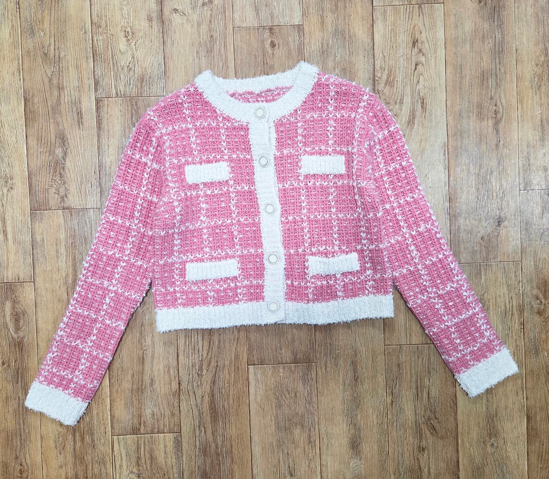 에트몽(ETMON) 장원영 트위드 니트가디건 55-66 새상품 상품이미지5