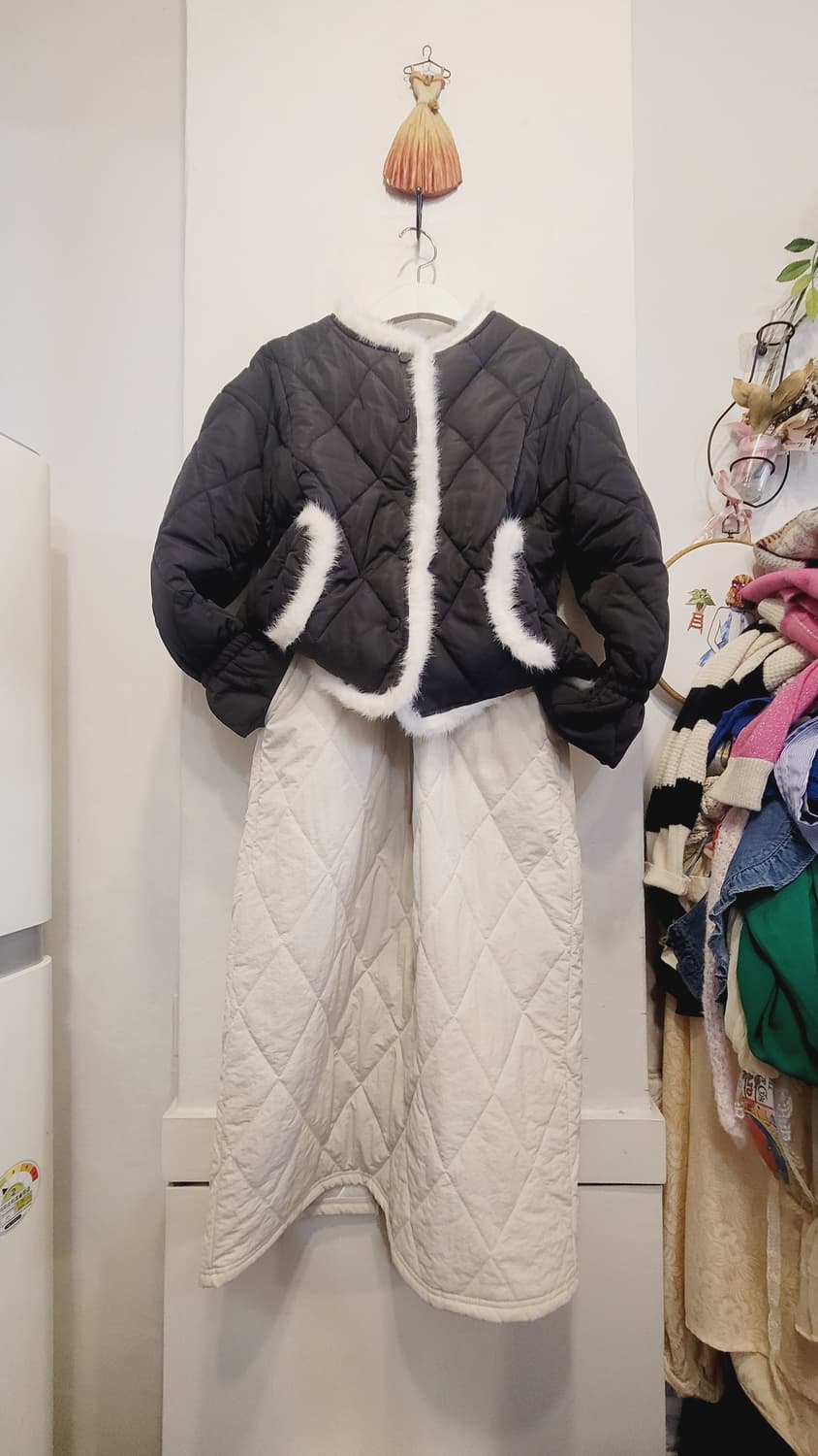 퍼트리밍 퀼팅점퍼 상품이미지1