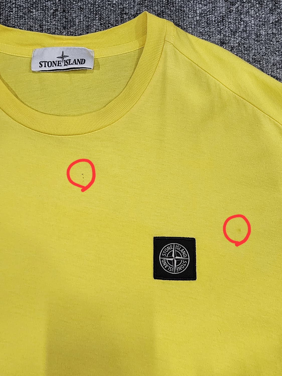 스톤아일랜드 로고 패치 반팔티 M 상품이미지4