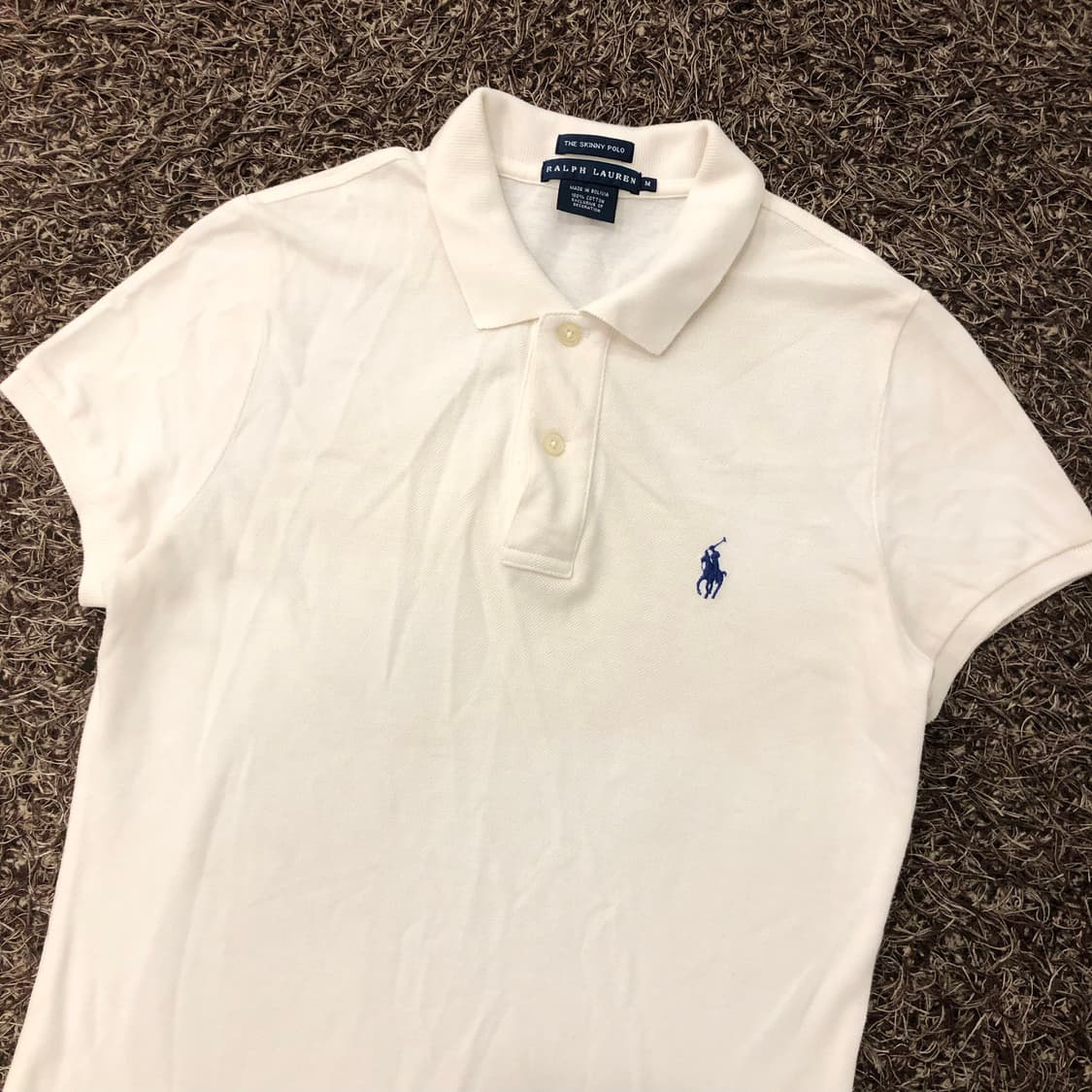 M 폴로 랄프로렌 화이트 카라 PK 반팔 티셔츠 상품이미지2