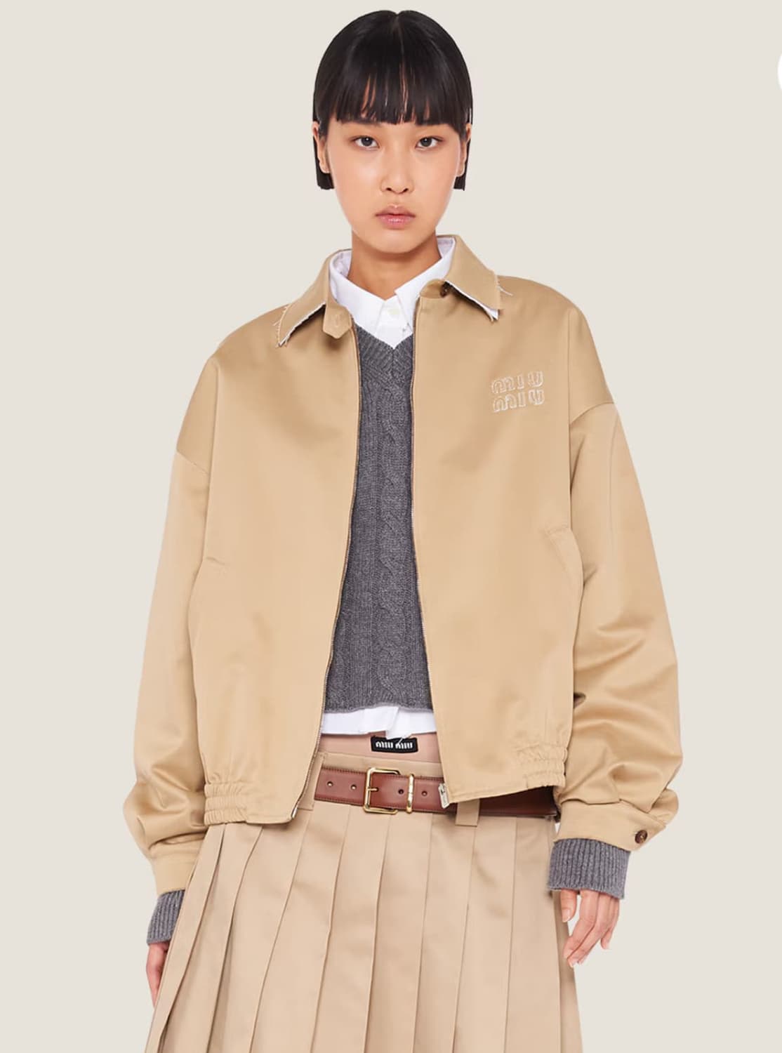 미우미우 치노 블루종 자켓 상품이미지2