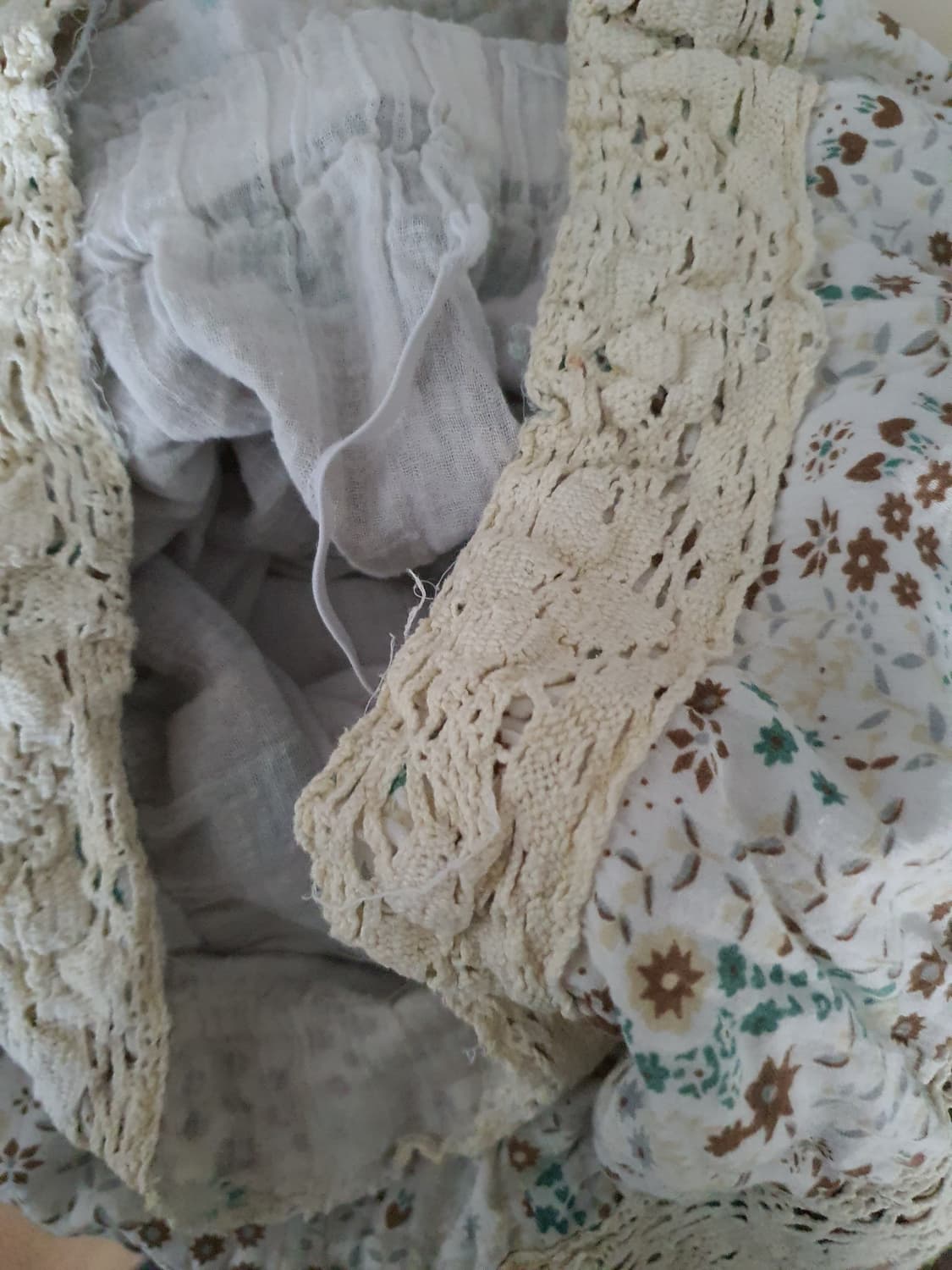 [모리걸-리폼완료] 패치워크 롱스커트 플라워 패턴 캉캉 튜브탑 원피스 상품이미지7