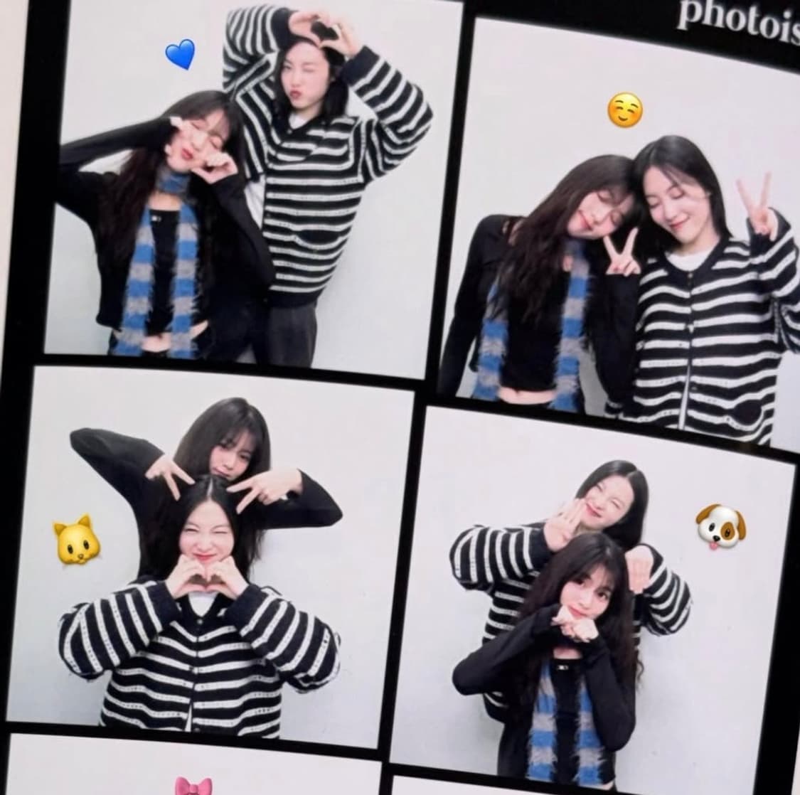 [신은수 착용] 단가라 스트라이프 앙고라 타이 니트 머플러 블루 상품이미지1