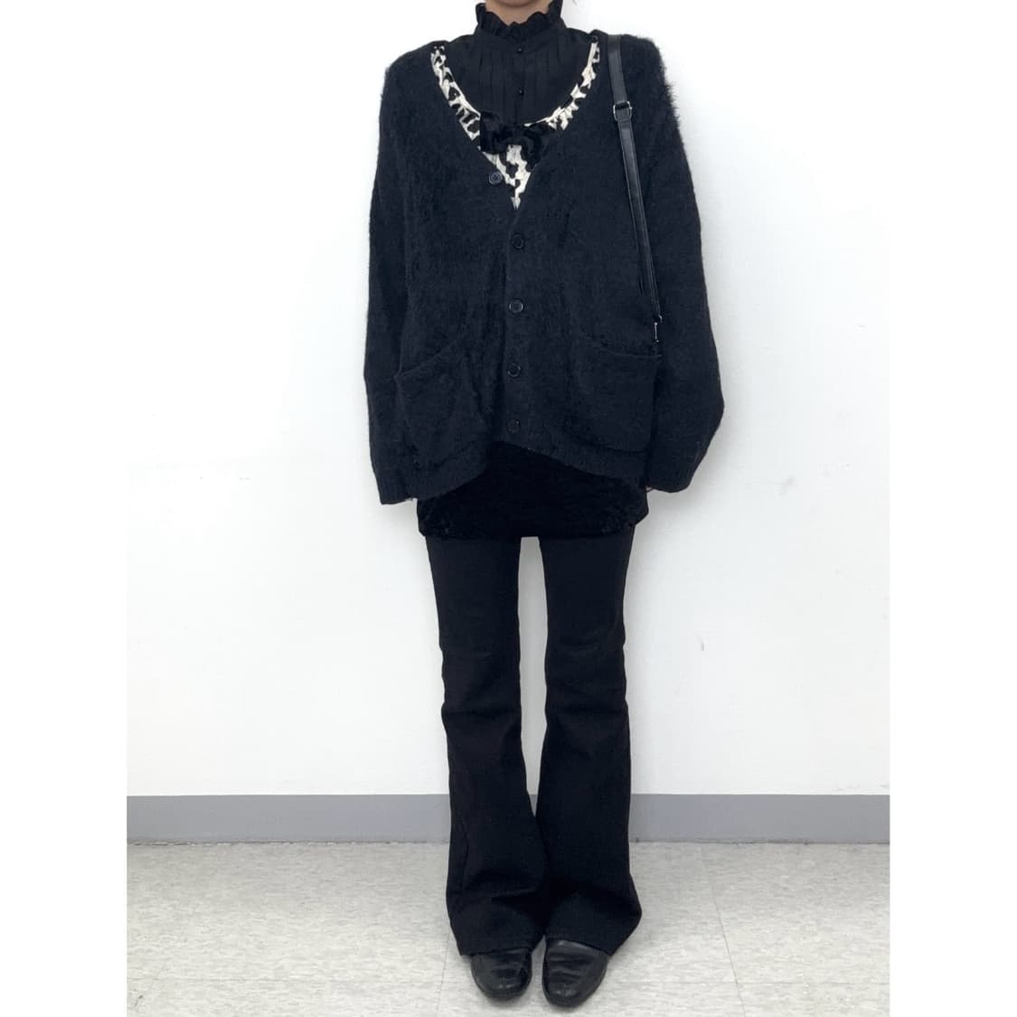 빈티지 블랙 퍼 가디건 상품이미지2