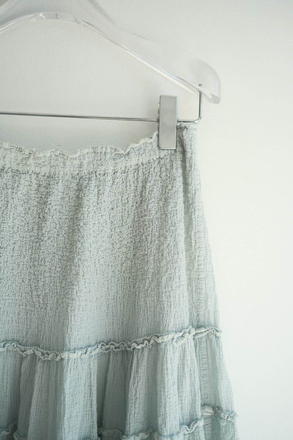 Pale blue cauliflower gather skirt 상품이미지10