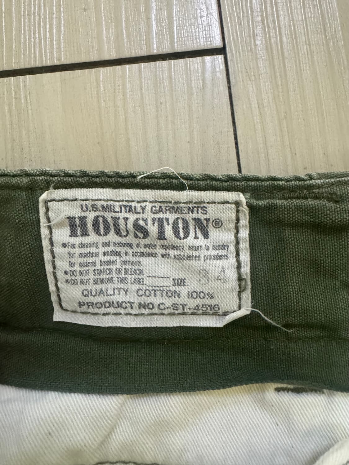 HOUSTON 휴스턴 퍼티그 카고팬츠 34사이즈 상품이미지5