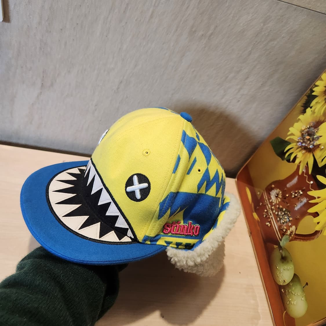 엘스팅코 몬스터 귀달이 퍼 캡 🧟‍♂️💛 블루&옐로우 유니크 스트릿 상품이미지8