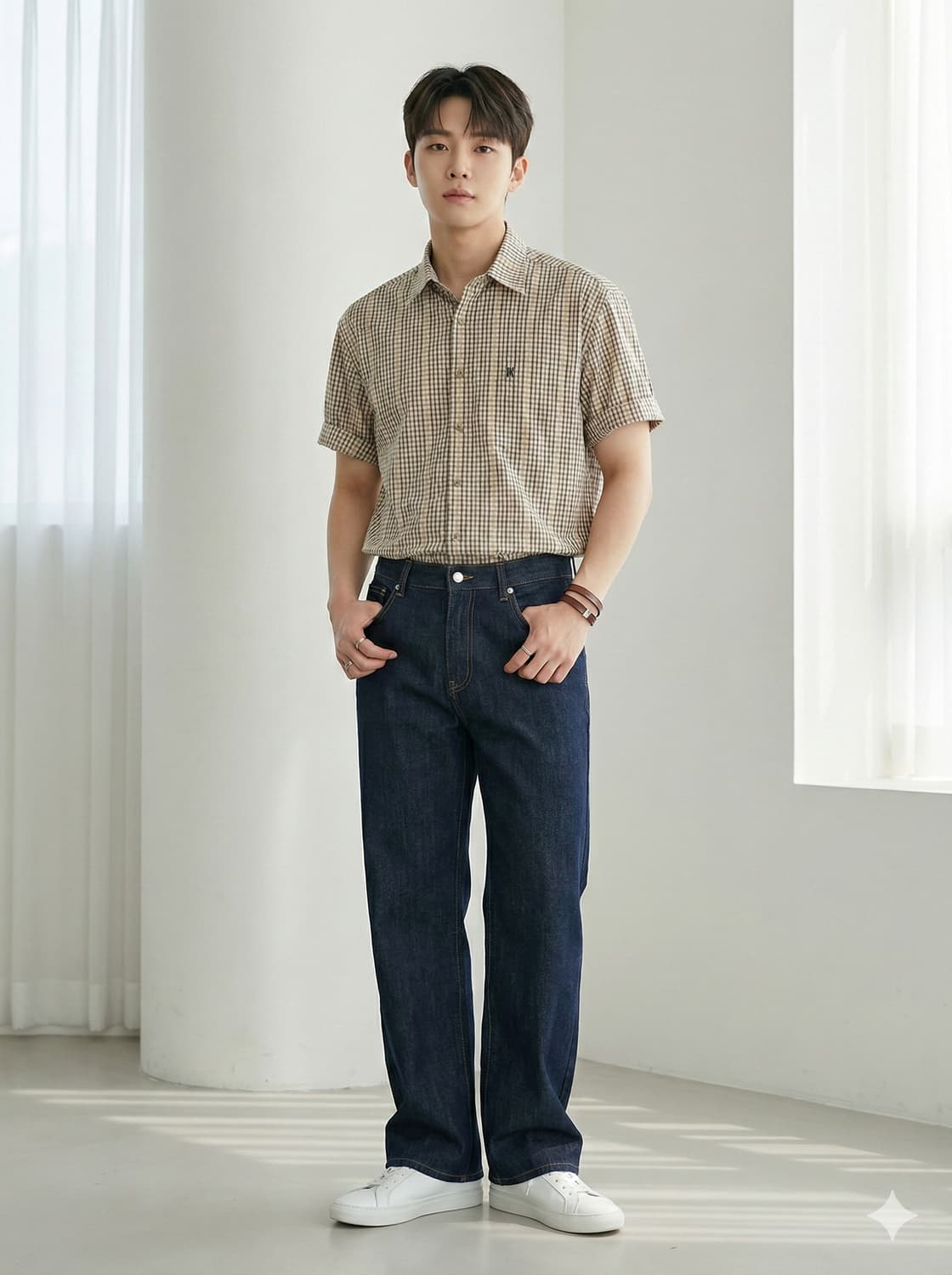 DAKS 닥스 시그니처 체크 반팔 셔츠 상품이미지1