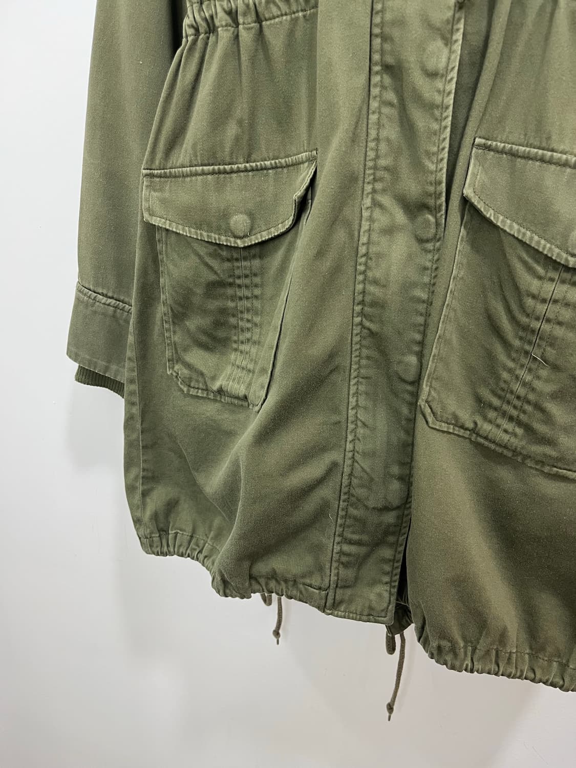 Lowrys Farm 모리걸 벌룬핏 퍼후드 야상 자켓 상품이미지4