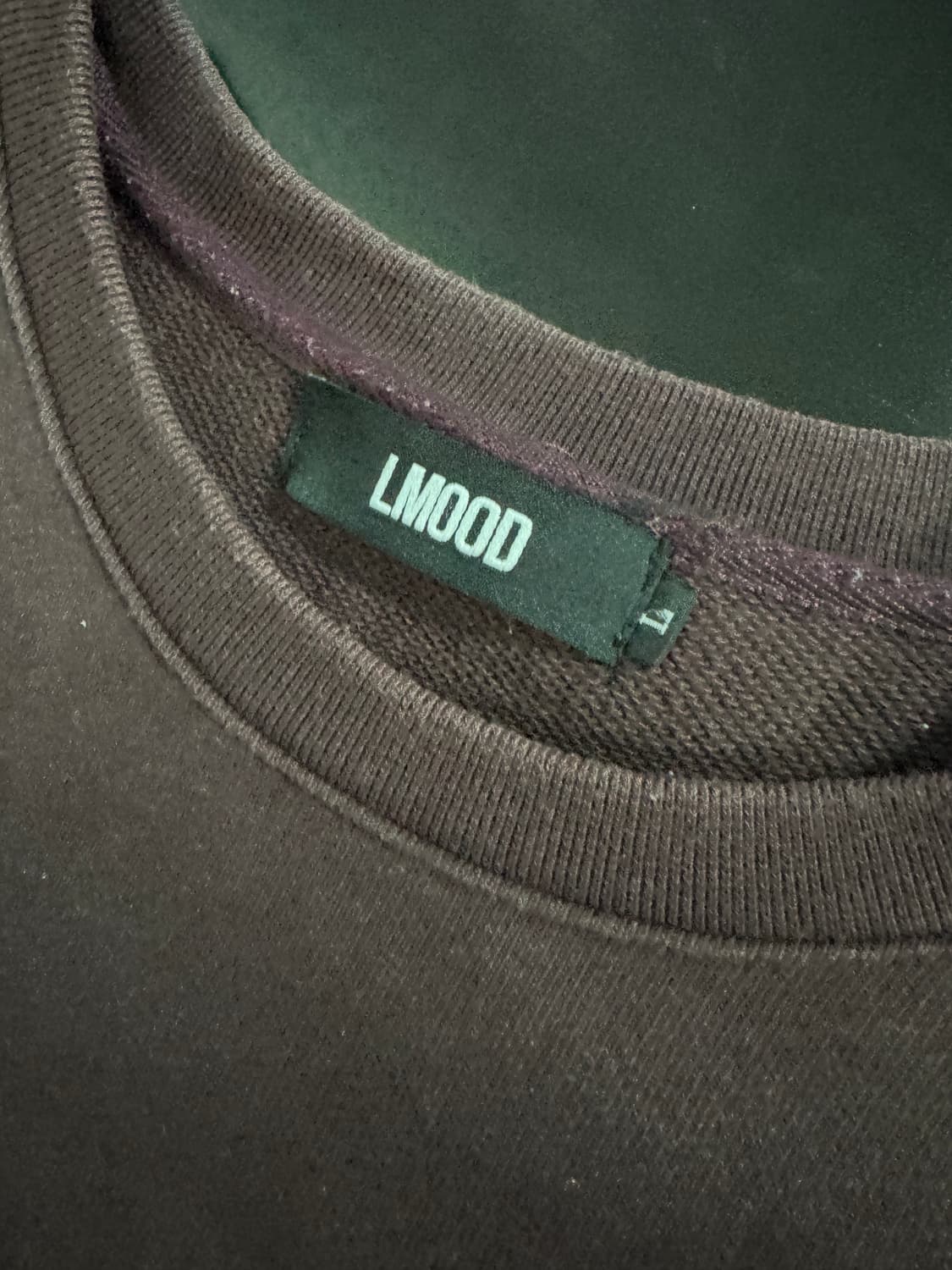 엘무드 Lmood 빈티지 코코아 크롭 맨투맨 L 상품이미지3