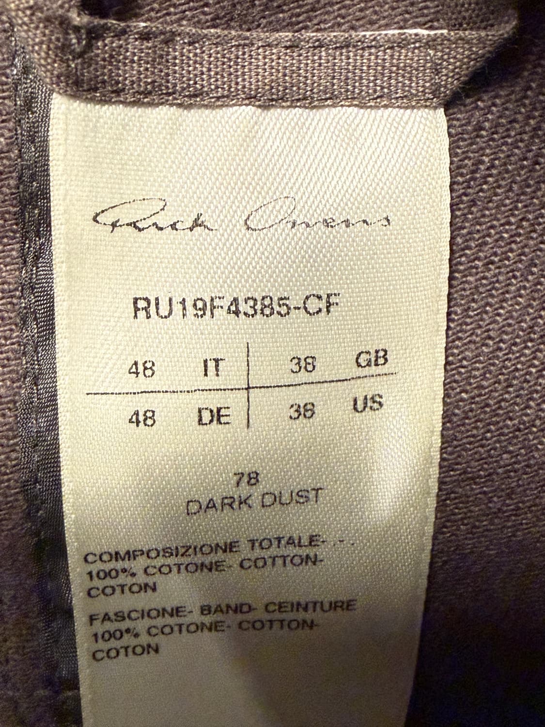 릭오웬스 RU19F4385-CF 상품이미지3