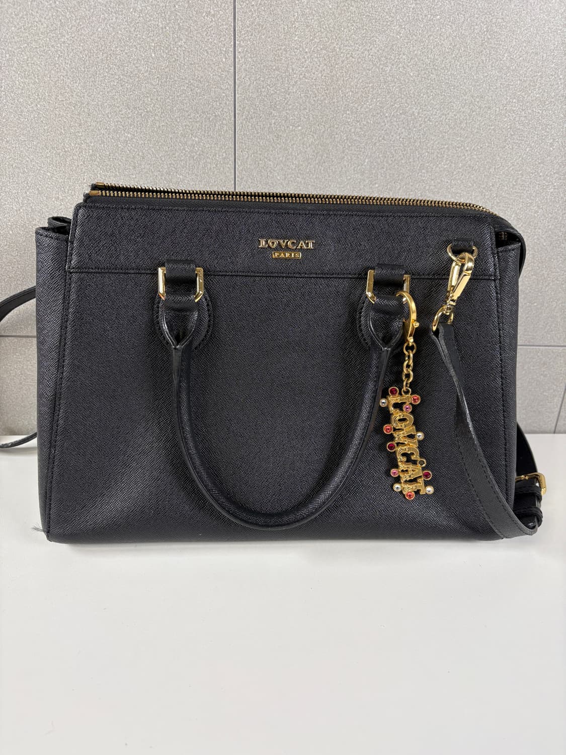 러브캣 블랙 키링 크로스백 가방 상품이미지1