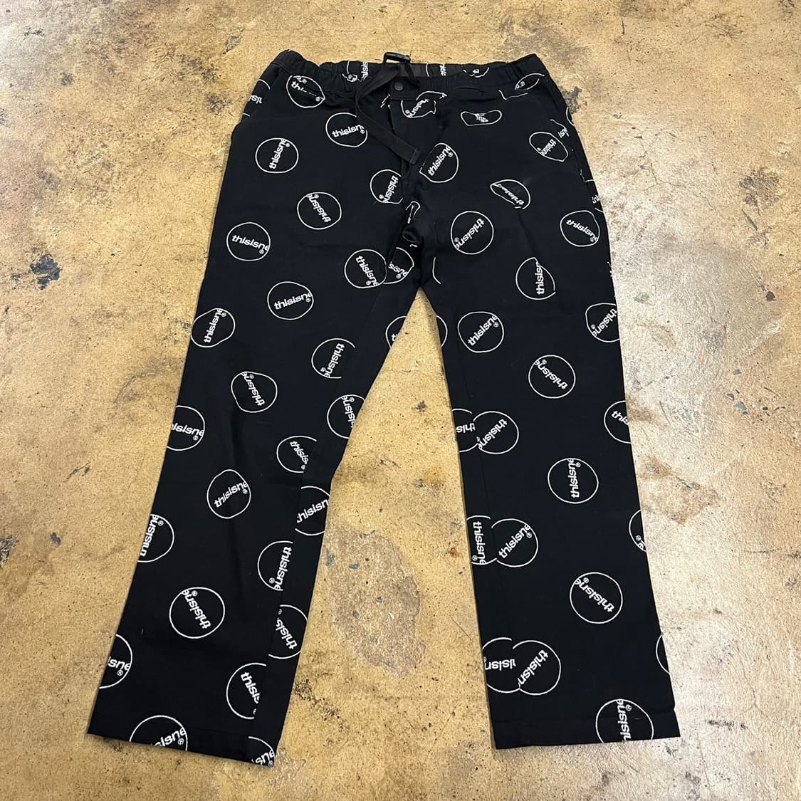 [정품/L] 디스이즈네버댓 블랙 패턴 바지 b15 상품이미지3