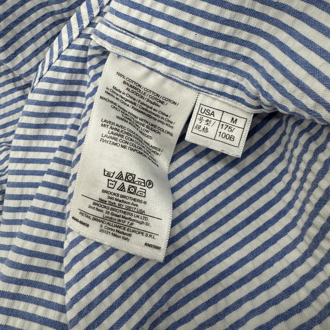 M(100) 브룩스브라더스 시어서커 스트라이프 남방 셔츠  상품이미지7