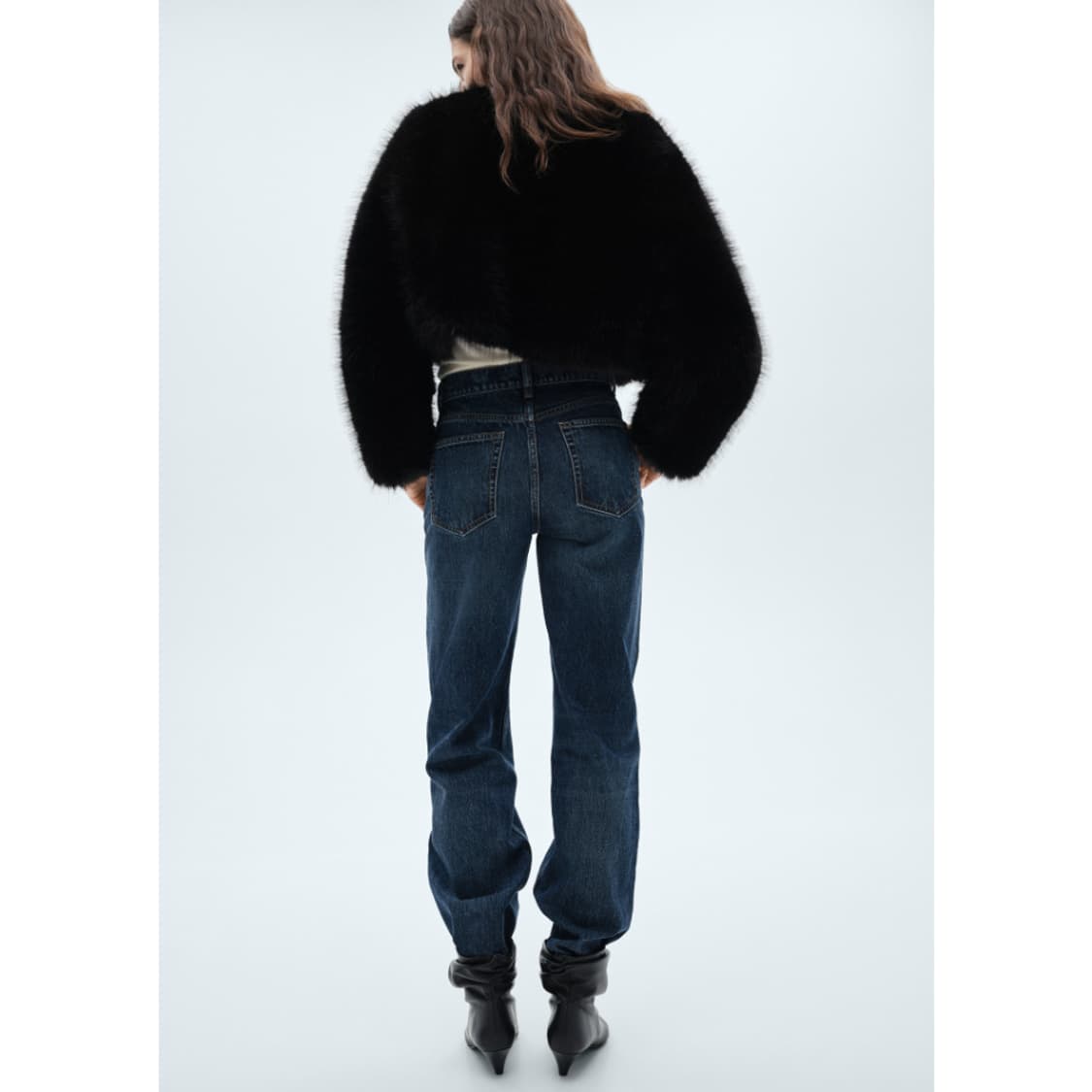 Mango 망고 퍼자켓 블랙 S 상품이미지3