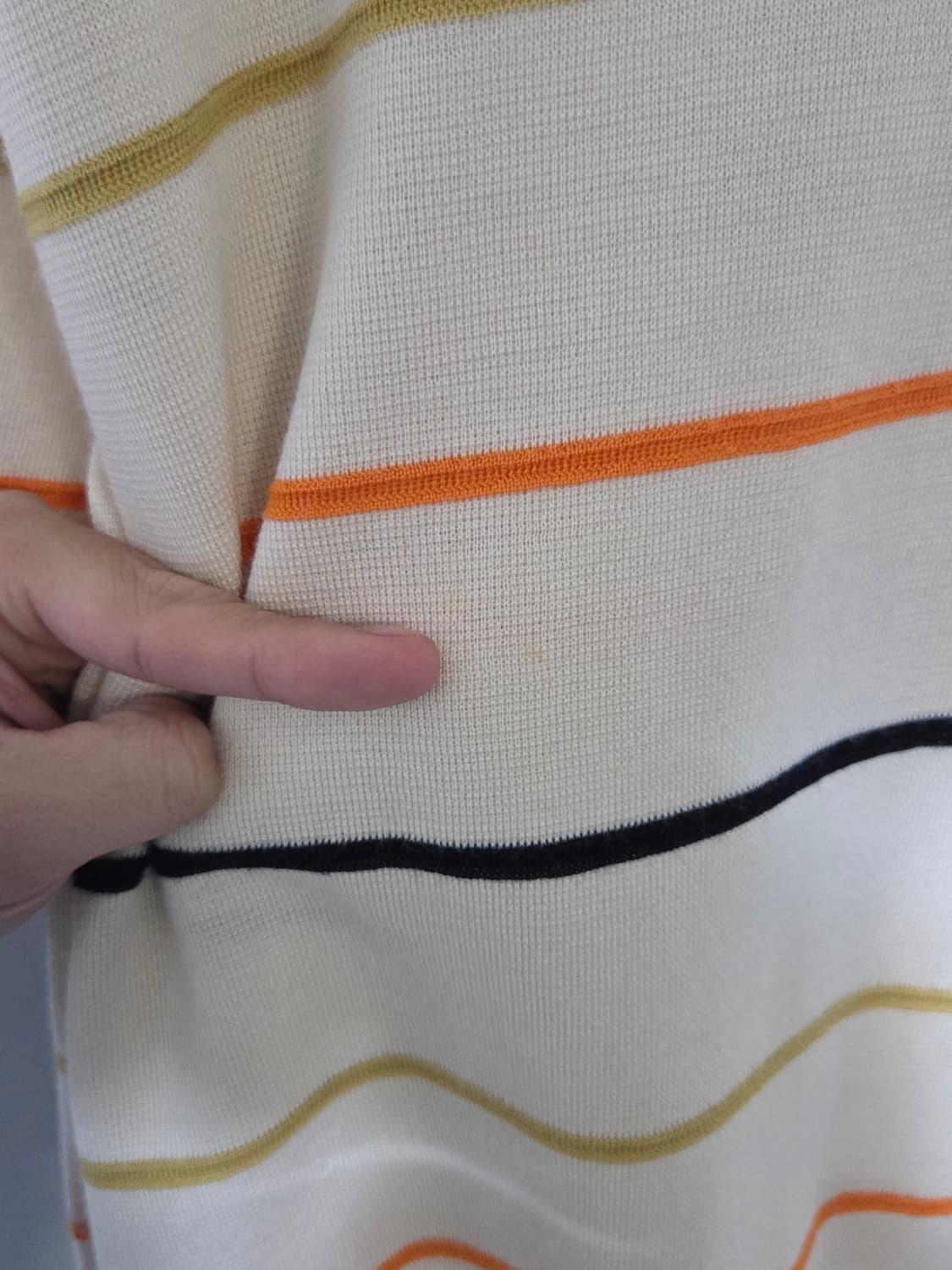 [솔리드옴므] 멀티 스트라이프 크루넥 반팔 니트 | 00081 상품이미지7