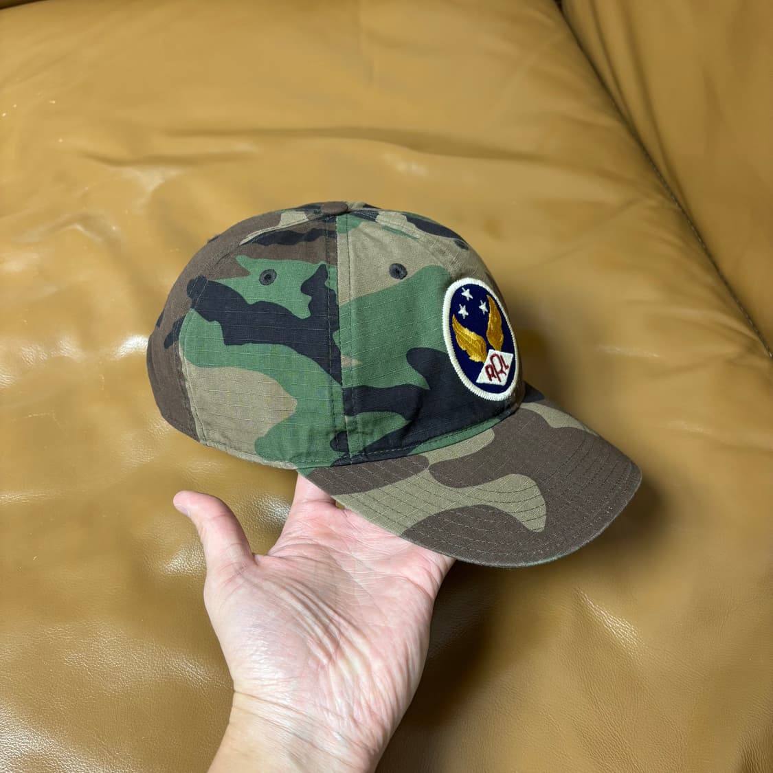 RRL 더블알엘 랄프로렌 폴로 6패널 볼캡 모자 우드랜드 카모 상품이미지3