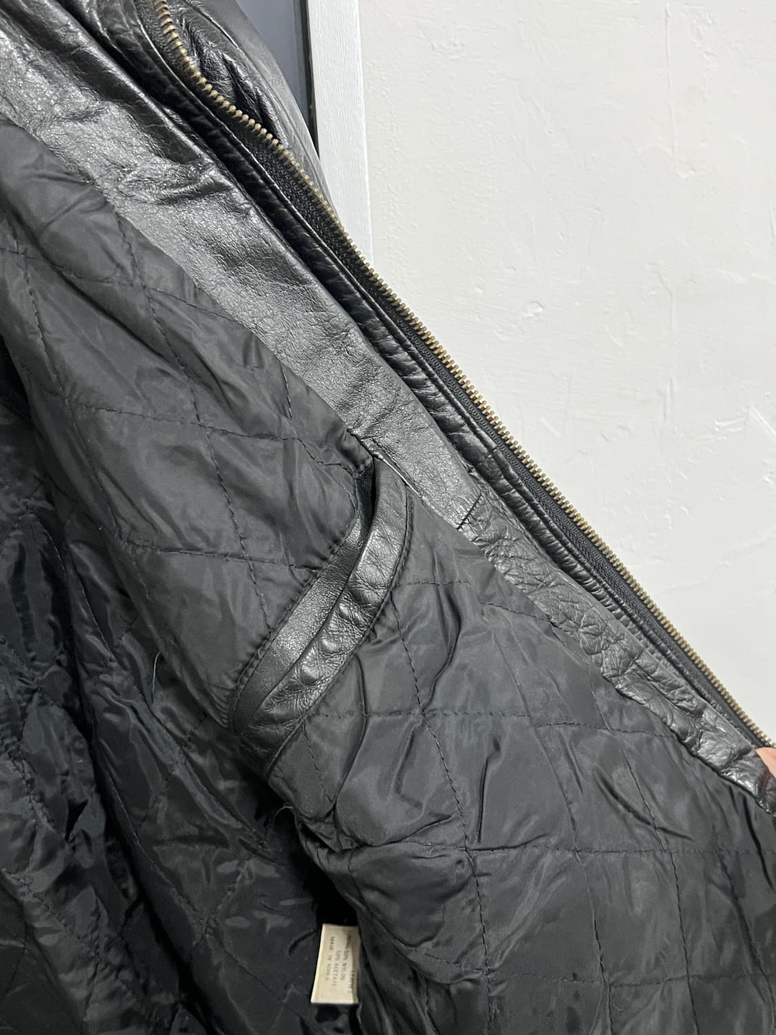 90s' AIperna Vintage 빈티지 램스킨 양가죽 레더 자켓 상품이미지6