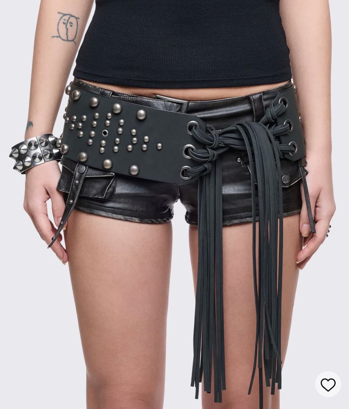 Minga London Petra black fringe belt 상품이미지1