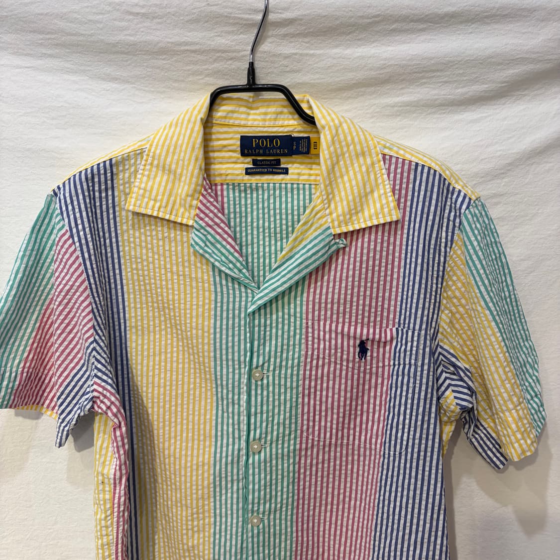 폴로 랄프로렌 스트라이프 시어서커 셔츠 큐알인증 상품이미지2