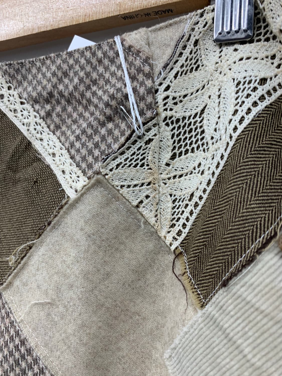 모리 패치워크 레이스 미디 스커트 상품이미지5