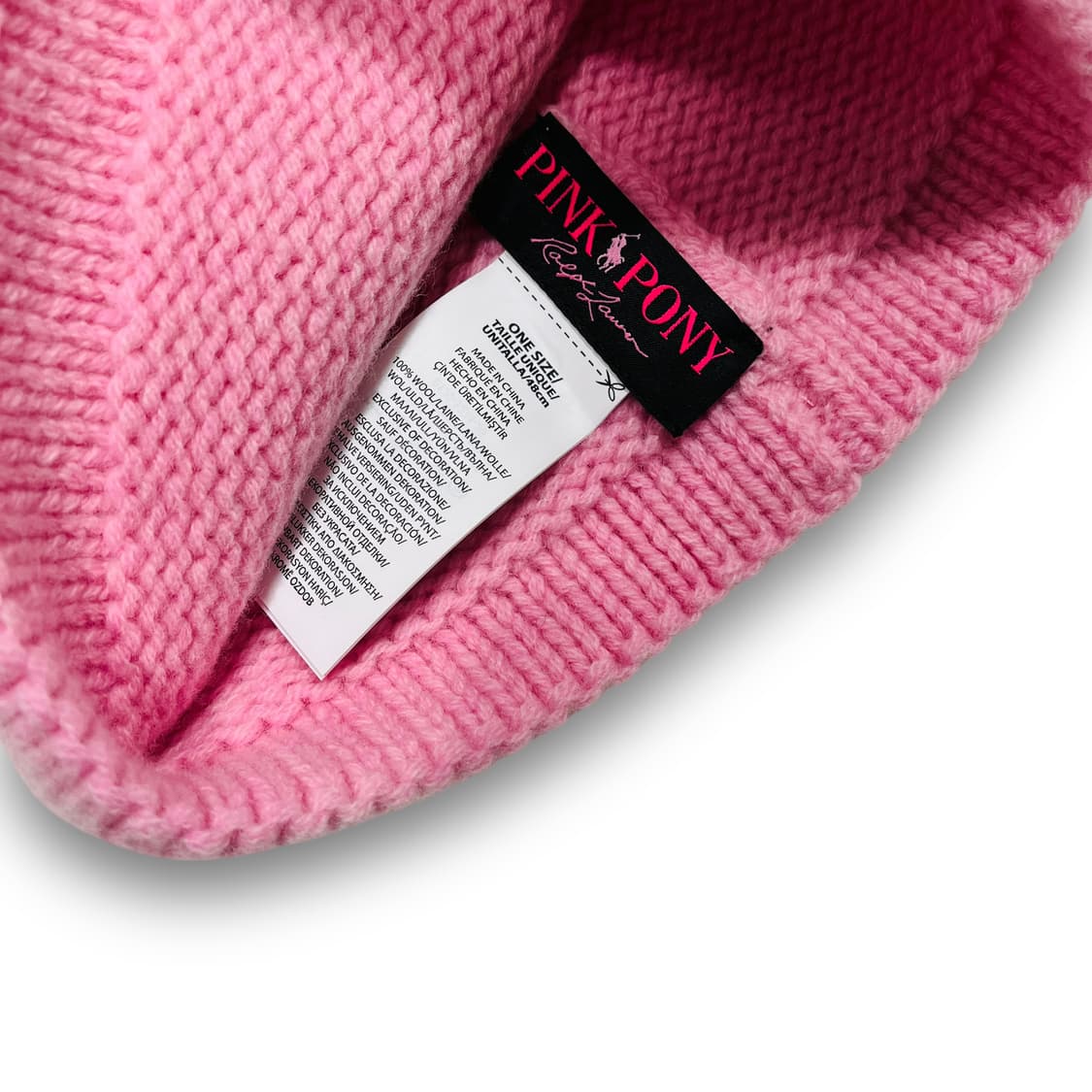 폴로 랄프로렌 핑크 포니 메리노 민트급 울 비니 상품이미지3