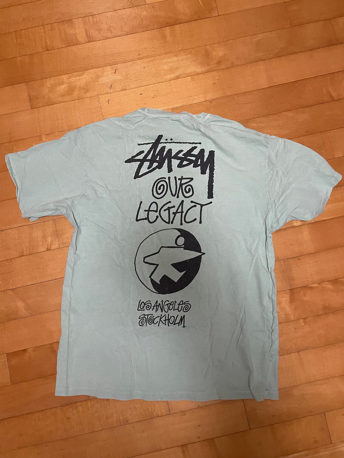 스투시 x 아워레가시 서프맨 티셔츠 민트 상품이미지2