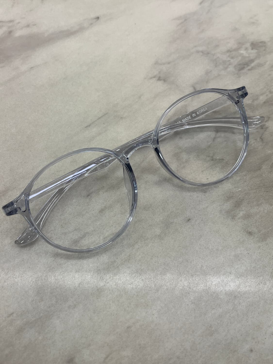 오앤씨 ONC 틴트 그레이 클리어 라운드 뿔테 안경 상품이미지1