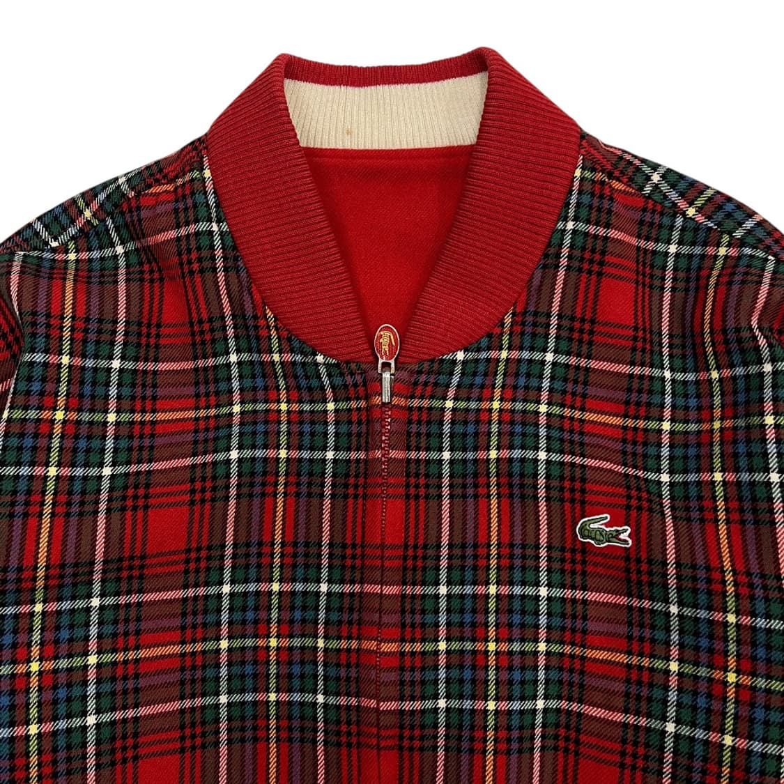 라코스테 미니로고 레드 타탄체크 자켓 상품이미지7