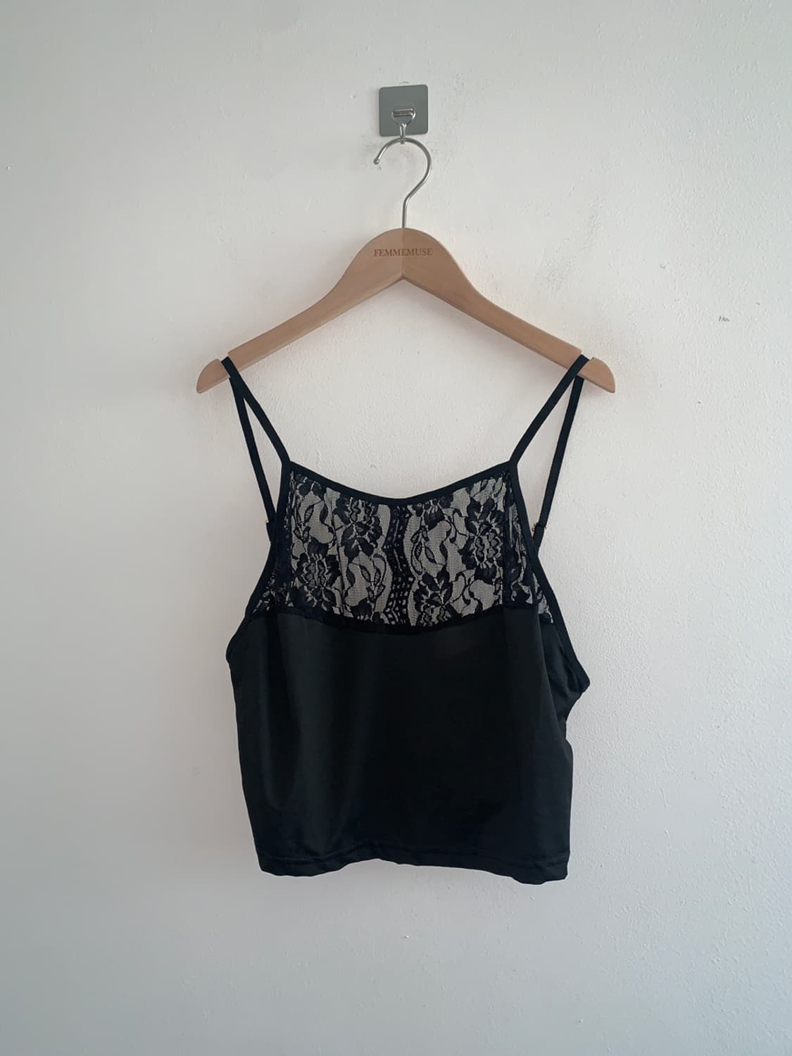 Lace sleeveless top(black) 상품이미지1