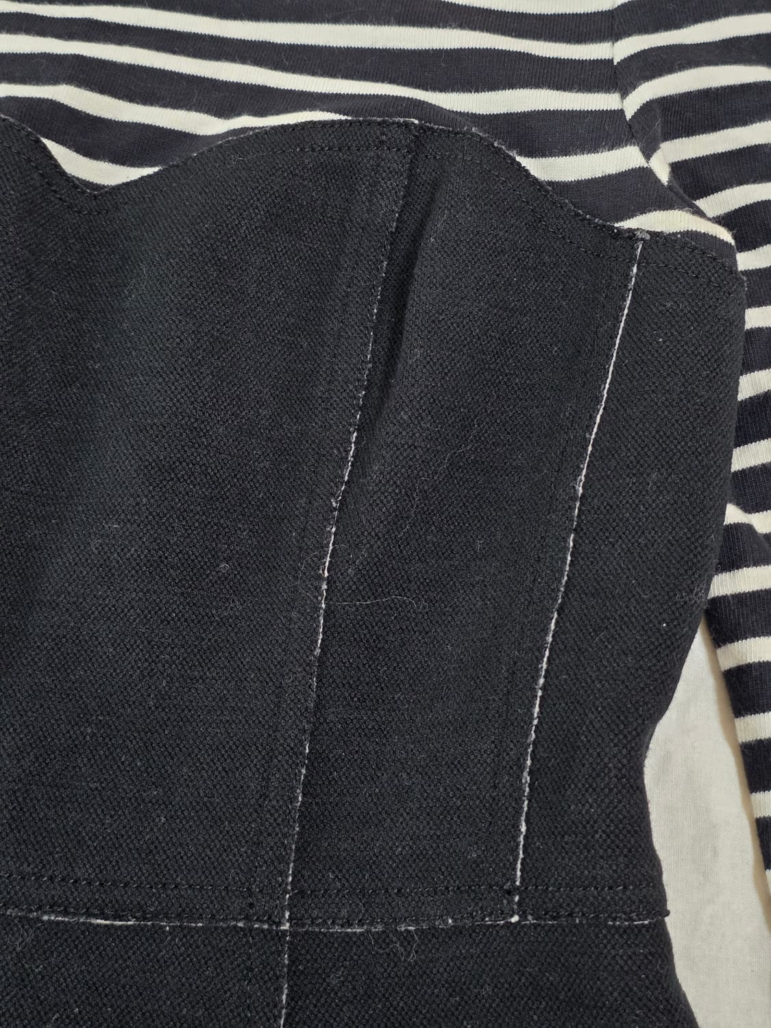 LUCKY CHOUETTE 럭키슈에뜨 스트라이프 레이어드 원피스 상품이미지6