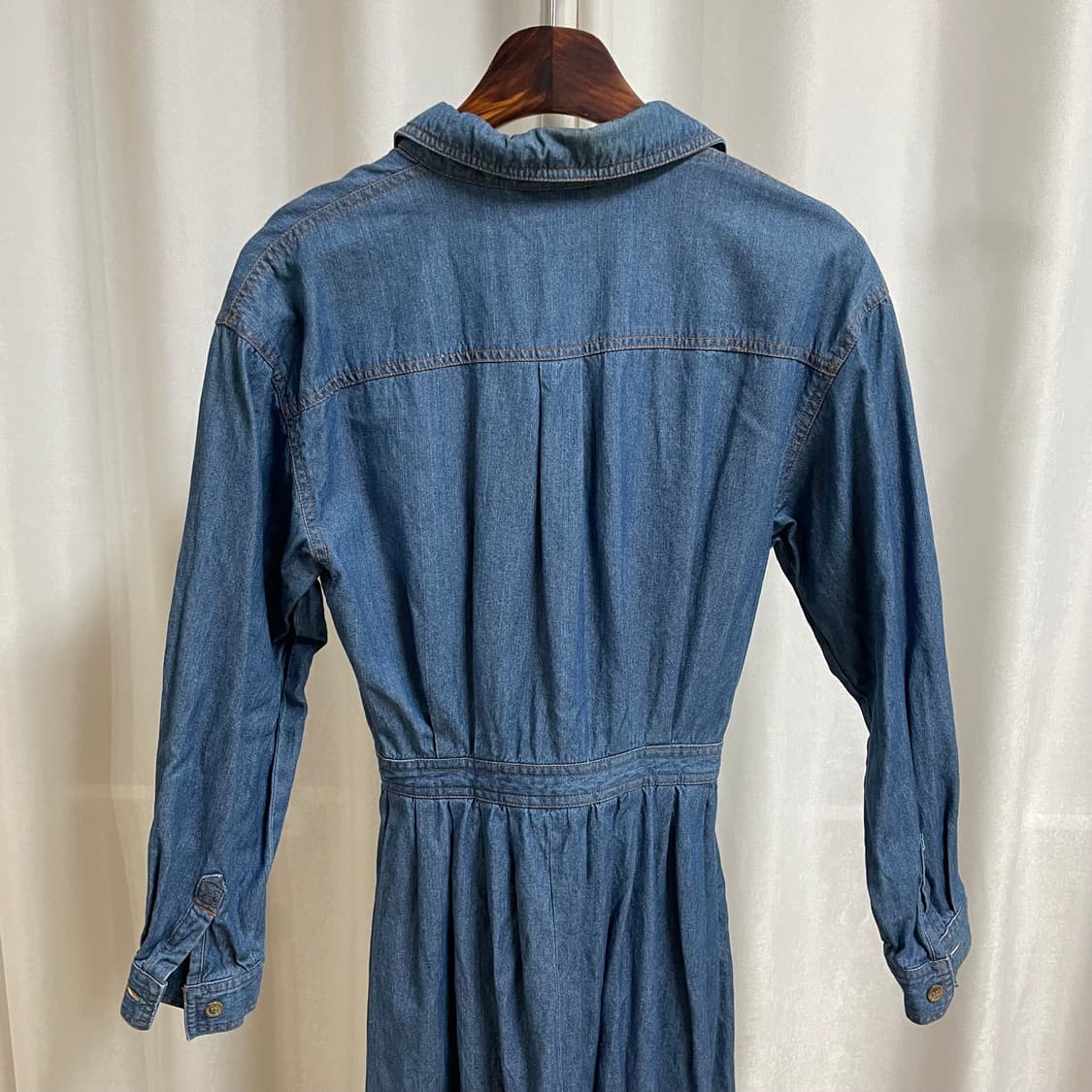 일본 빈티지 데님 롱원피스 상품이미지5