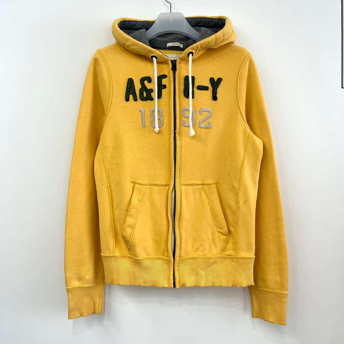 아베크롬비 자수로고 옐로우 후드집업 상품이미지2