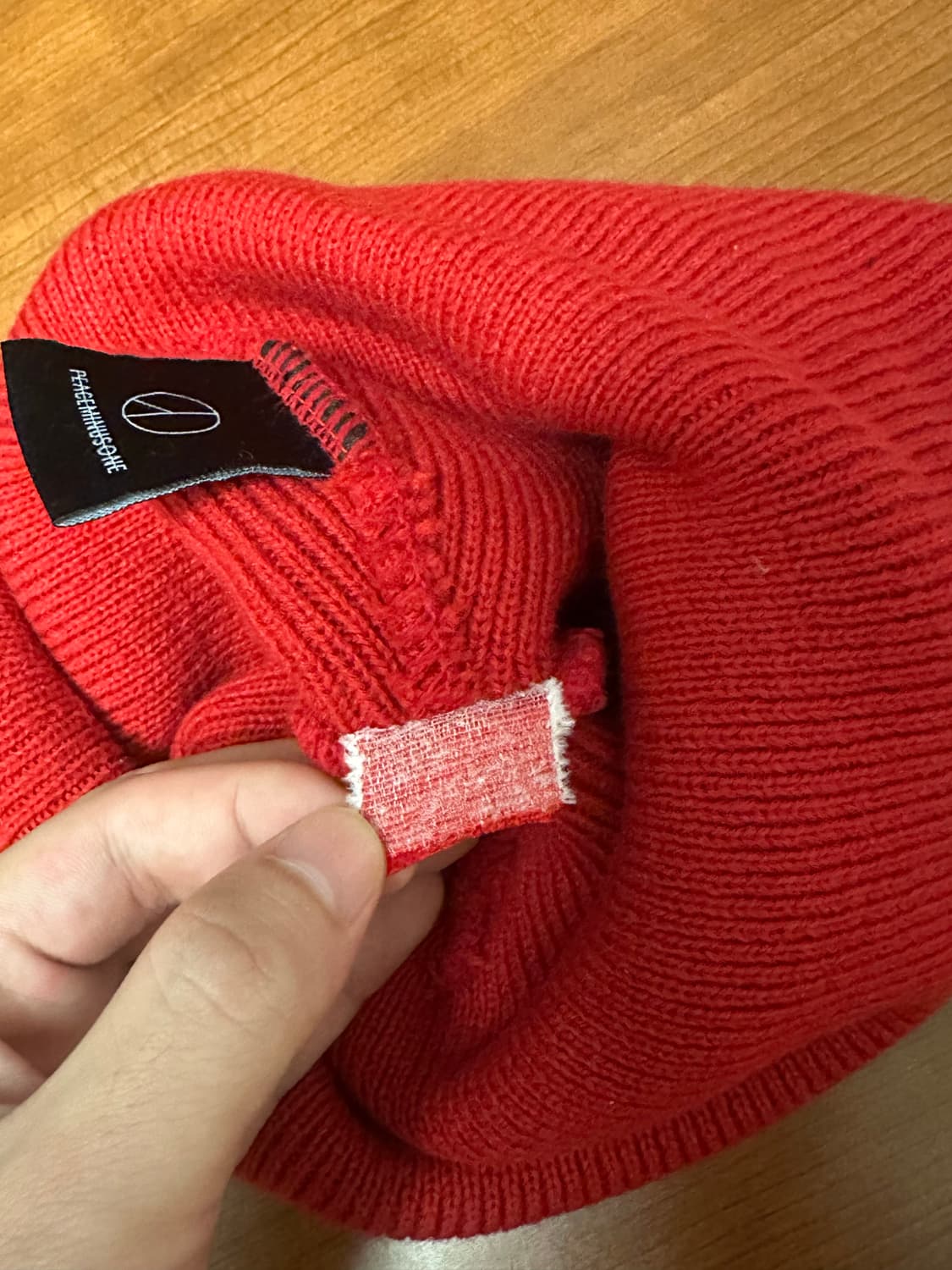 피스마이너스원 레드 비니 상품이미지4