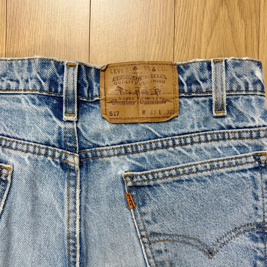 90's USA Made 리바이스 517 오렌지 탭 33/30 상품이미지3