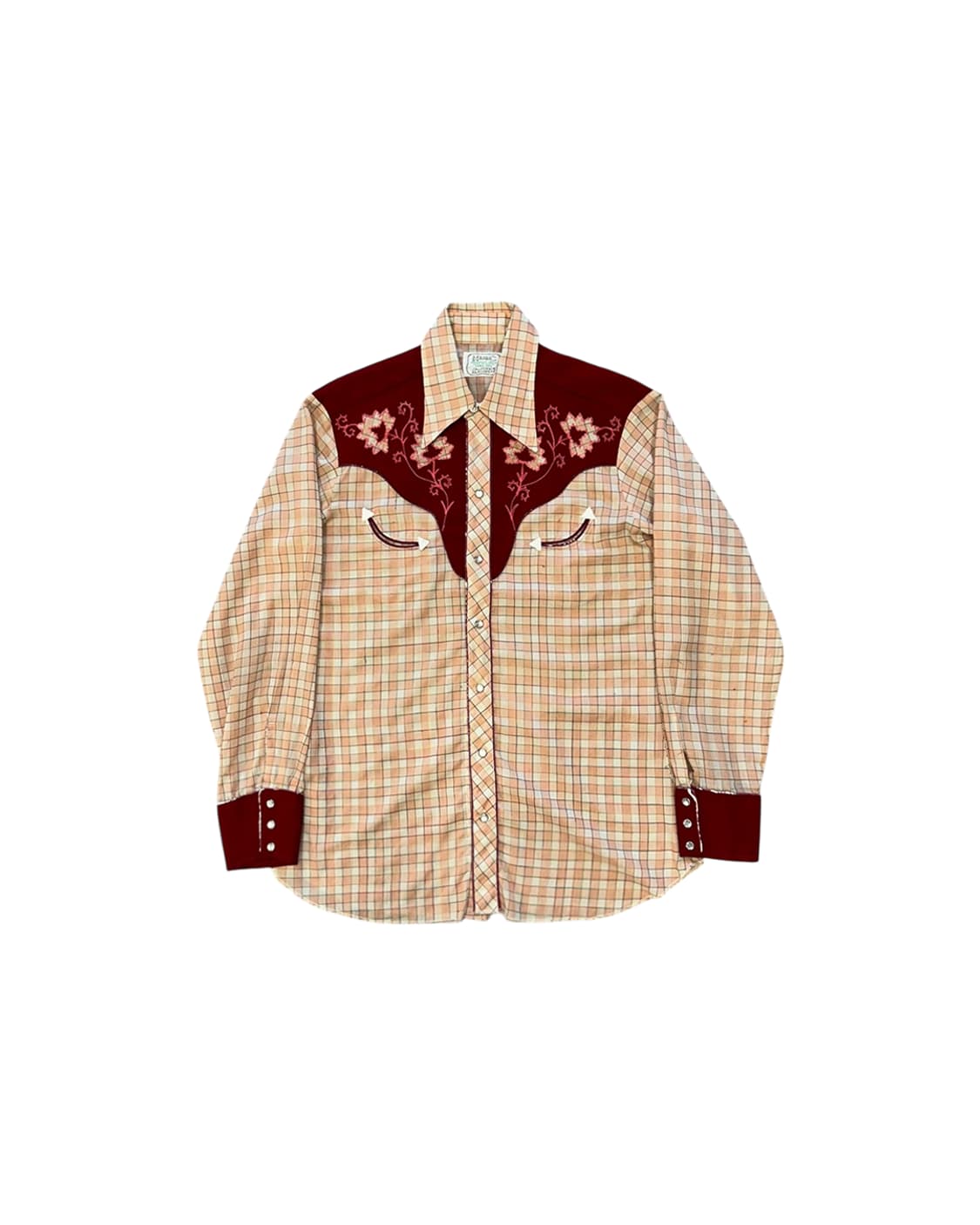 아메리칸 빈티지 엠브로이더리 체크 웨스턴 셔츠 상품이미지3