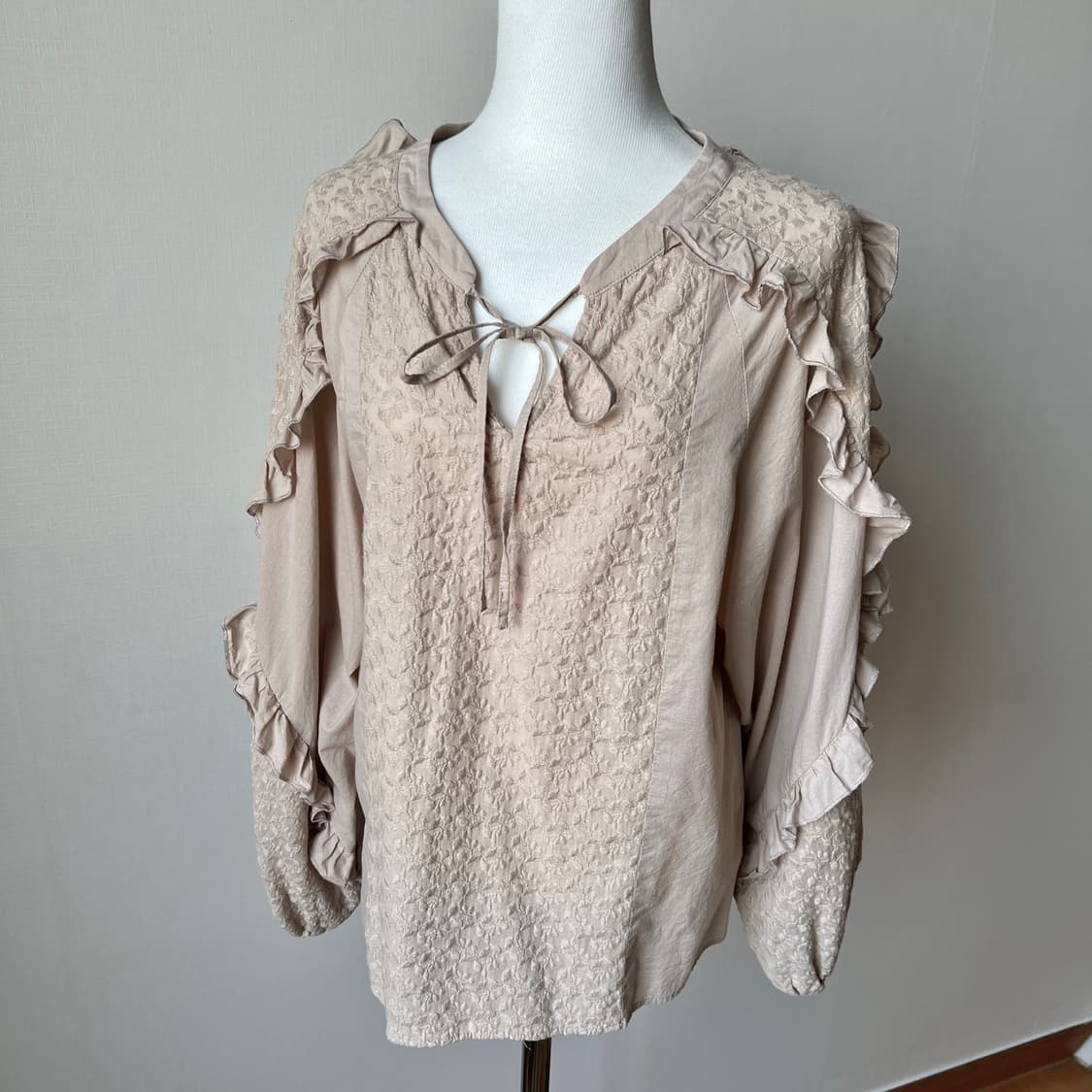 bohemian frill blouse 상품이미지1