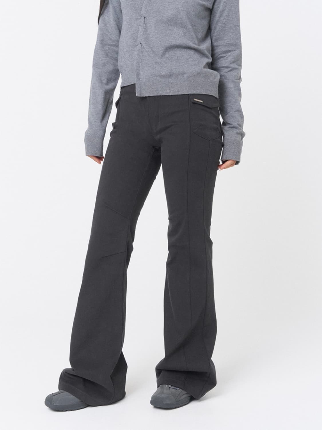 미세키서울 사이드 포켓 부츠컷 팬츠 차콜 상품이미지2