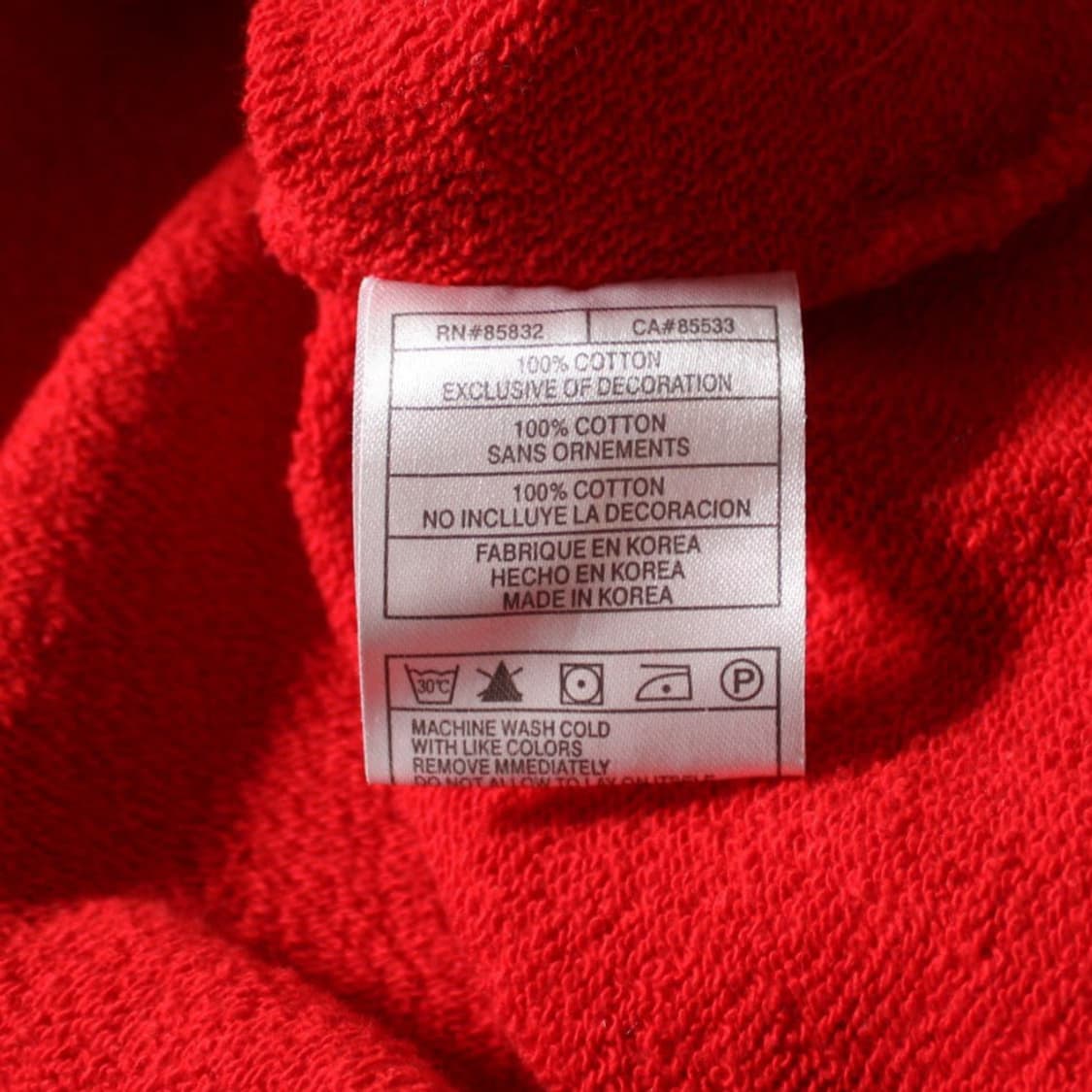 Abercrombie 아베크롬비 레드 기모 후드티 상품이미지5