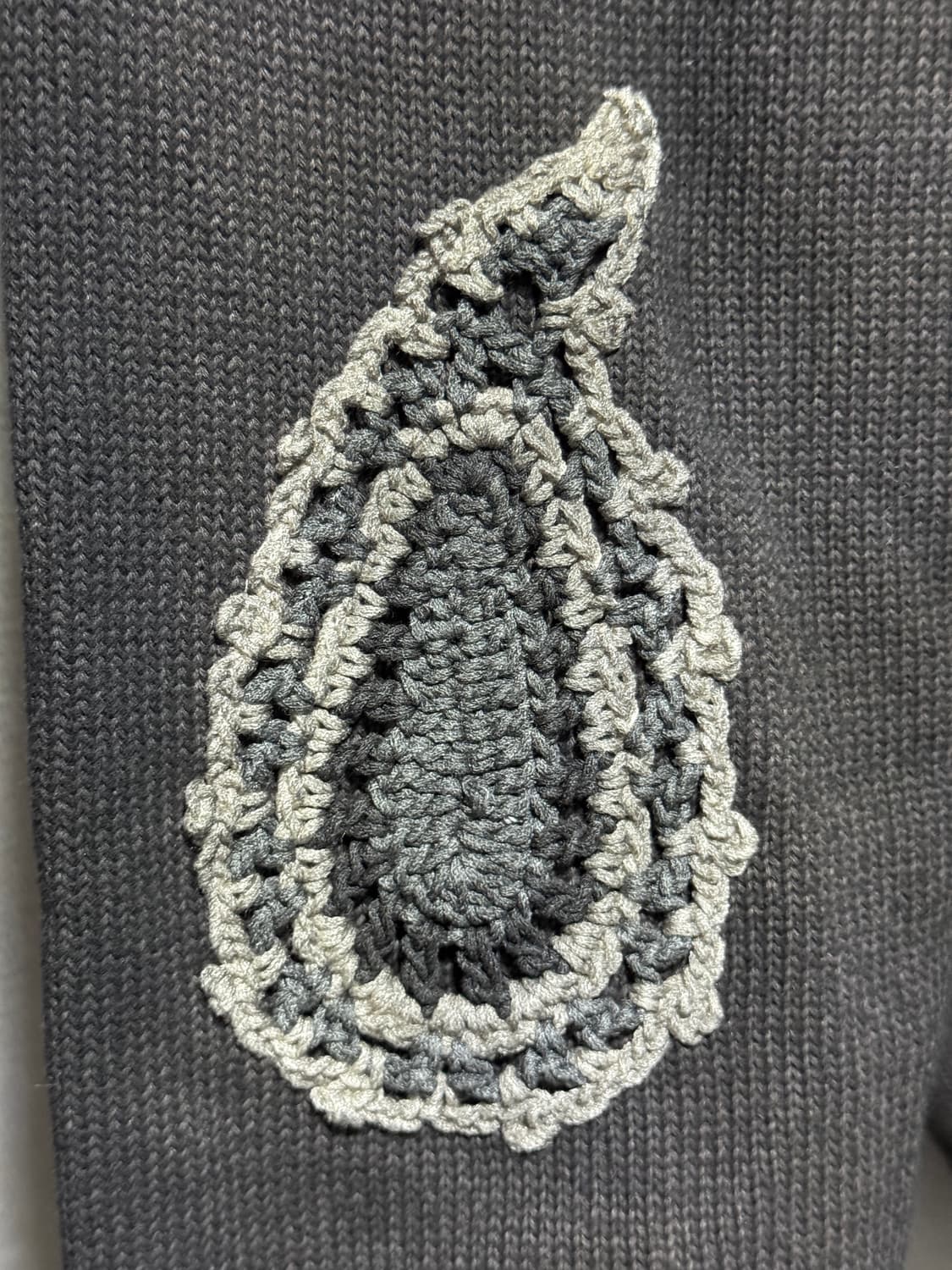 [4] 폴리테루 트랙 니트집업 차콜 상품이미지3