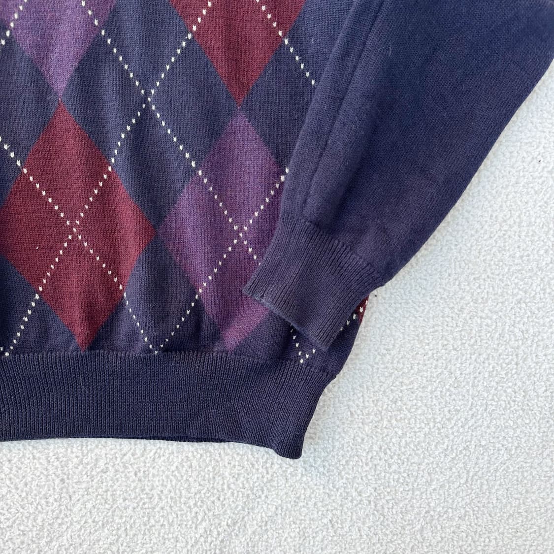 Lacoste 라코스테 아가일 니트 스웨터 (4) 상품이미지4